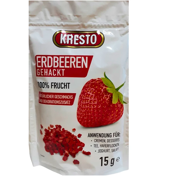 Kresto liofilizált - fagyasztva szárított eperdarabok 15g