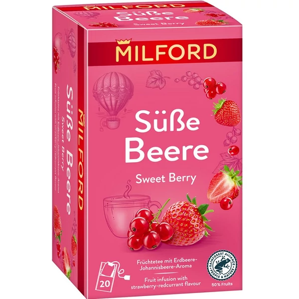 Milford földieper-ribizli tea 20x2g