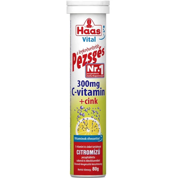 Haas c-vitamin+cink pezsgőtabletta 20db