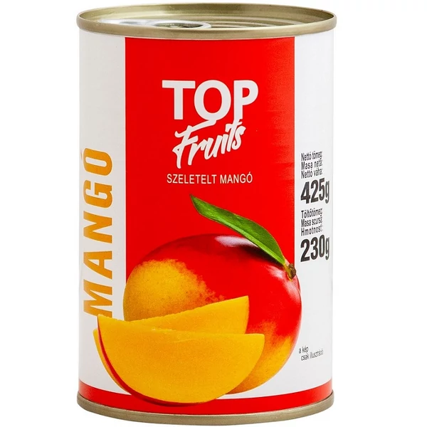 Top fruits szeletelt mangó 425g/230g - csak egyedi szállítással vagy személyes átvétellel