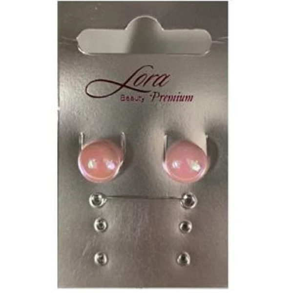 Lora rózsaszín gömb fülbevaló 842116