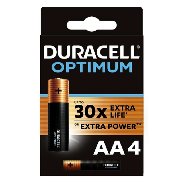 Duracell Optimum alkáli ceruzaelem AA 4db