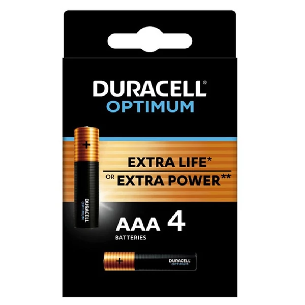 Duracell Optimum alkáli mikroelem AAA 4db