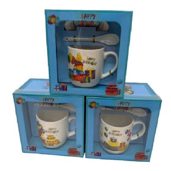 Szülinapi bögre szett díszdobozban kék 279965