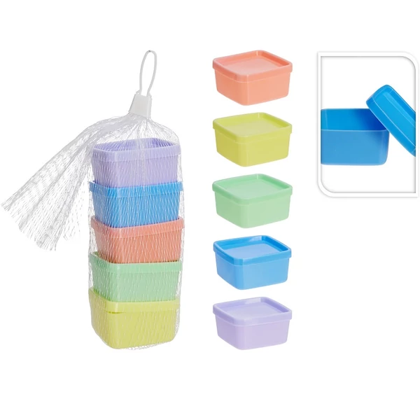 Tárolódoboz szett tetővel 5db-os kiszerelésben 101005160