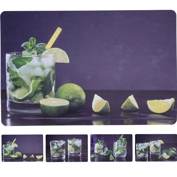 Koktélos tányéralátét többféle változatban 435x285x1mm B04221990