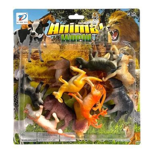 Játék vadállatok állatkészlet 12db-os kiszerelésben BZ5999