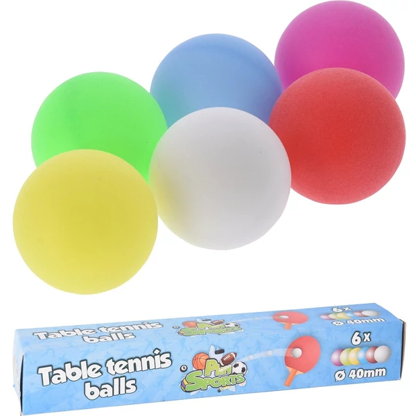 Színes ping-pong labda 6db-os kiszerelésben S04300060