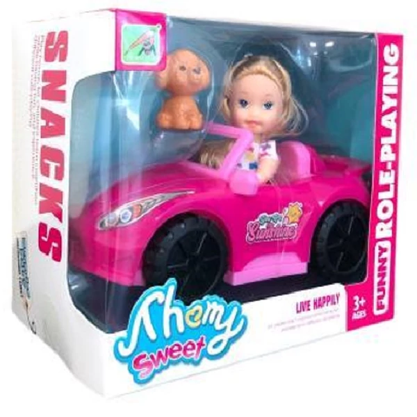 Játék baba autóval BA4518