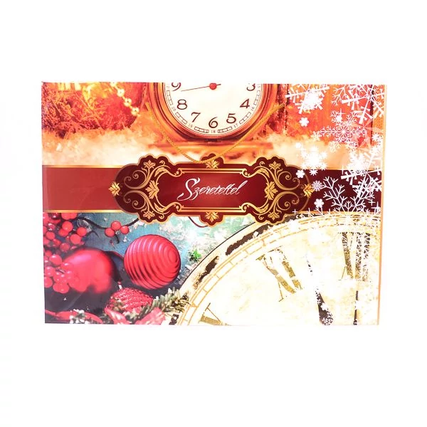 Óra mintás óriás lakk ajándéktáska B