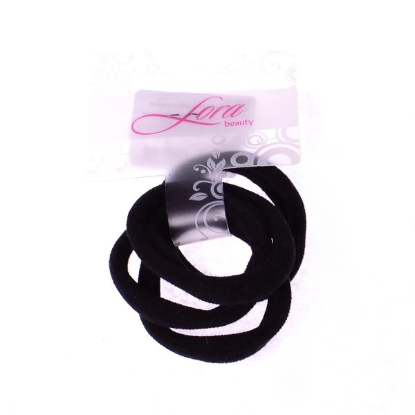 Lora fekete hajgumi 4db 800226