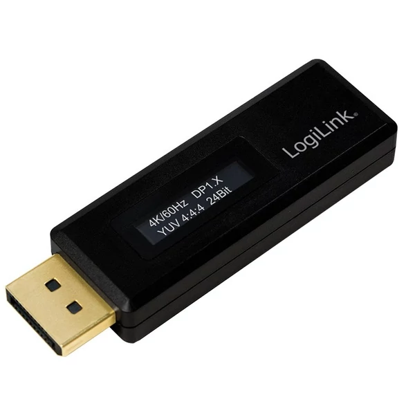 LogiLink DisplayPort teszter EDID információkhoz hosszabbító kábellel