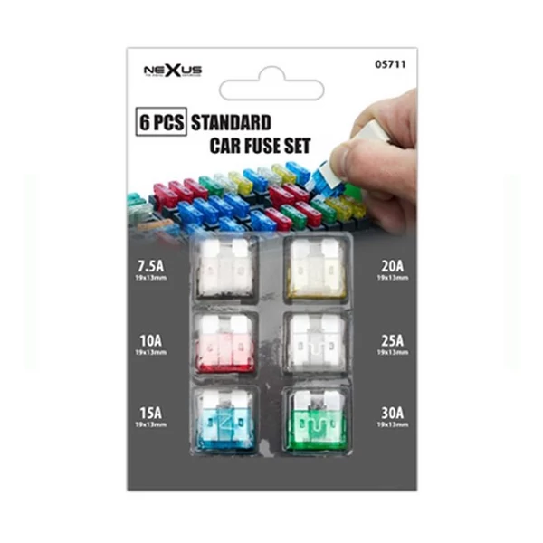 Autó biztosíték egységcsomag késes 6db 05711