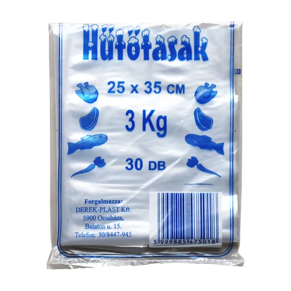 Hűtő- és uzsonnás tasak 25*35 cm 3kg 30 db