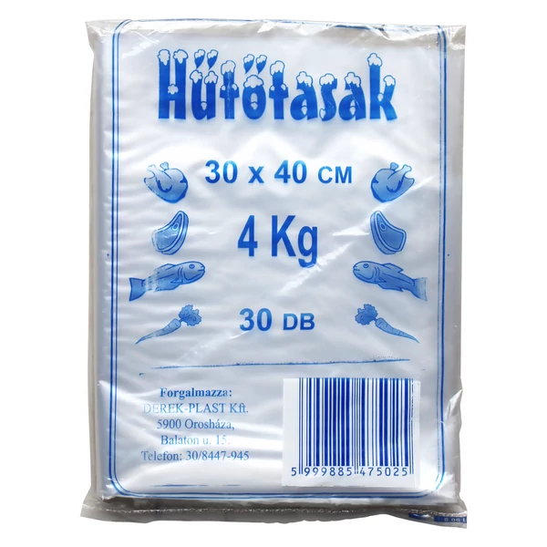 Hűtő- és uzsonnás tasak 30*40 cm 4kg 30 db