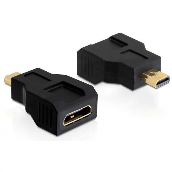 Delock adapter magas sebességű HDMI Ethernettel - mini C anya > micro D apa
