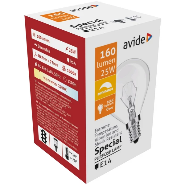 Avide Mini Globe izzó P45 25W E14 2000h