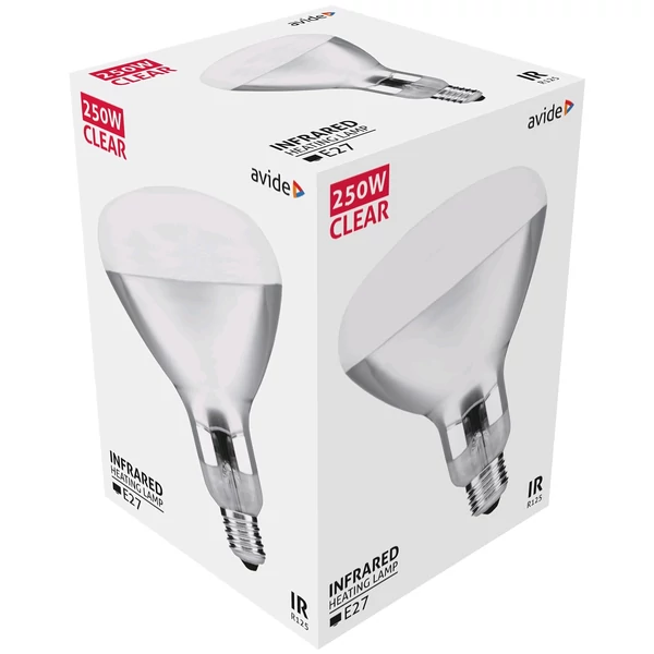 Avide Clear Infra izzó R125 250W E27 5000h - Áttetsző