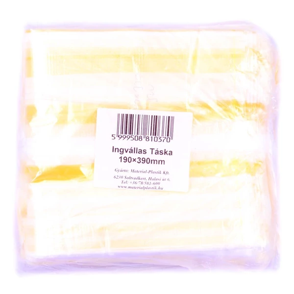 Eldobható polietilén (PE) táska 19x39 cm 500 db 1,81kg