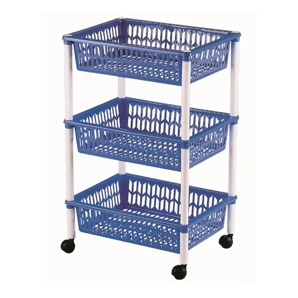 3-as gurulós láda (rekesz) többféle színben 40x30x66cm 401563