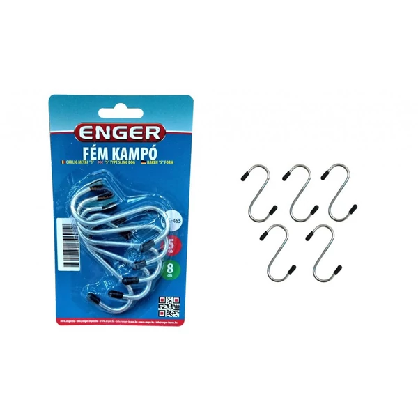 S kampó 8cm 5db ENG-465