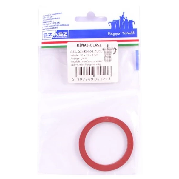 Szász szilikonos gumigyűrű 2 személyes Olasz-Kínai kotyogós kávéfőzőhöz 55x44x3mm