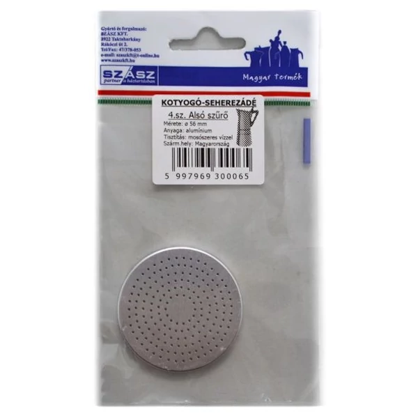 Szász alsó szűrő 4 személyes Seherezádé kotyogós kávéfőzőhöz