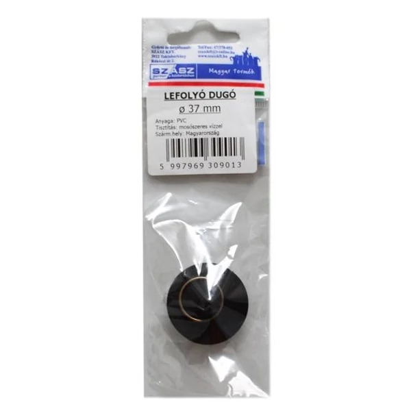 Szász lefolyó dugó karikával 37mm