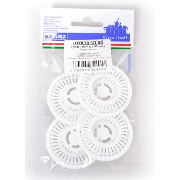 Szász lefolyó szűrő 4 db-os kiszerelésben 60mm