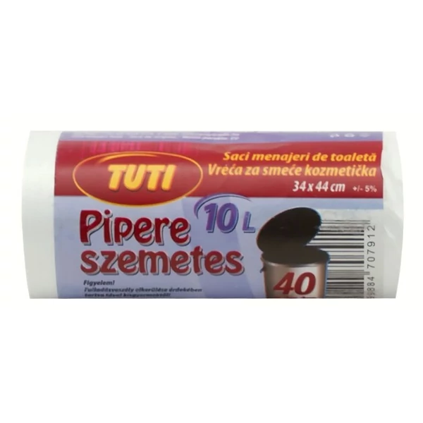 Pipere szemeteszsák 10L kiszerelésben 34x44cm