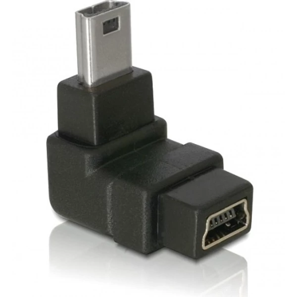 Delock Adapter USB-B mini 5tűs male/female 90° derékszögű