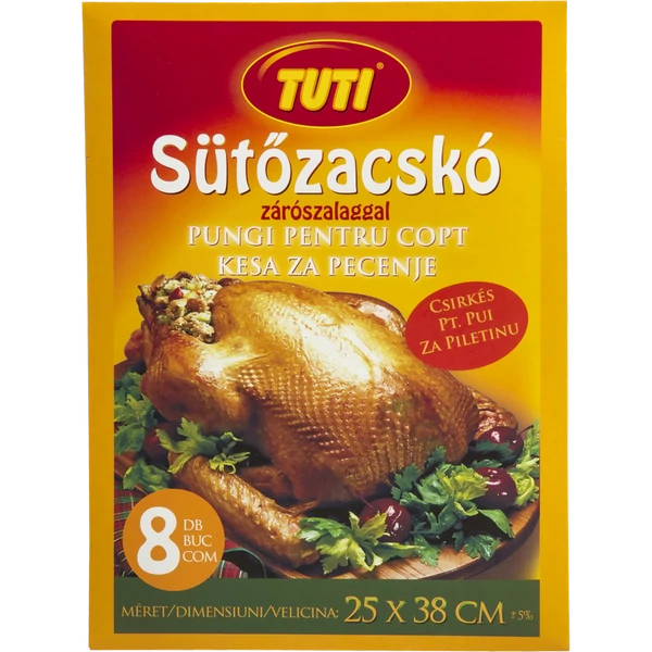 TUTI sütőzacskó csirkés 8 db-os kiszerelésben 25x38cm