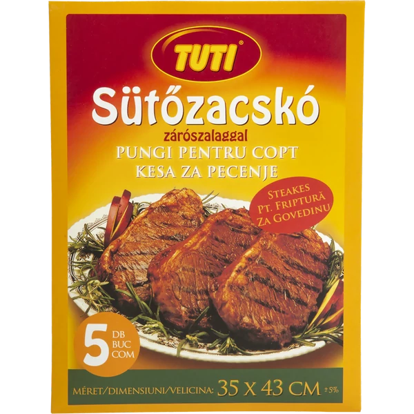 TUTI sütőzacskó steak 5 db-os kiszerelésben 35x45cm