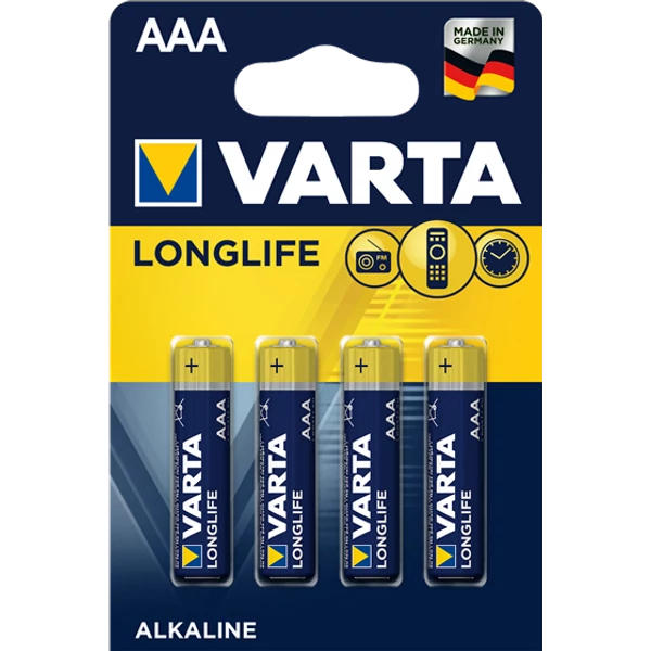 Varta AAA LongLife mikro elem 4db-os kiszerelésben