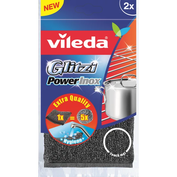 Vileda Glitzi Power Inox súroló párna 2 db-os kiszerelésben