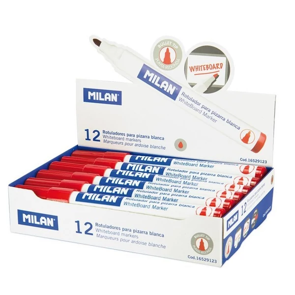 Milan táblaíró filc piros színben 16529123