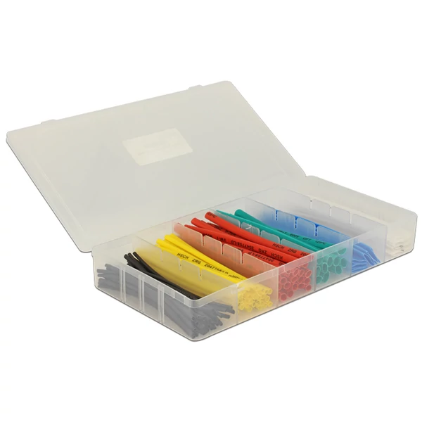 Delock 100db-s színes zsugorcsőkészlet, tárolódobozban