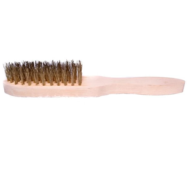 Drótkefe 5 soros acél fa nyelű