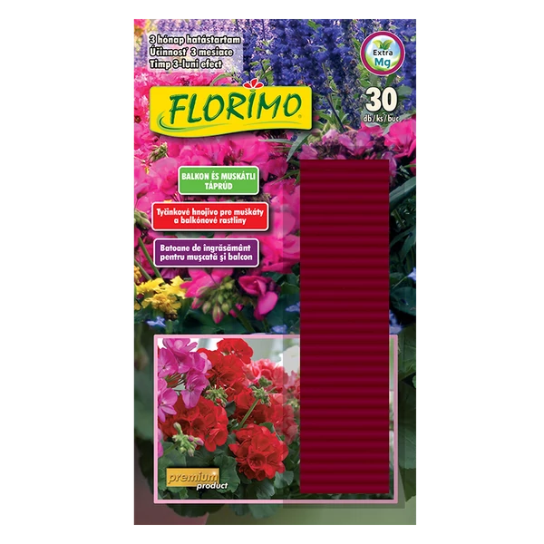 Florimo balkon és muskátli táprúd 30db