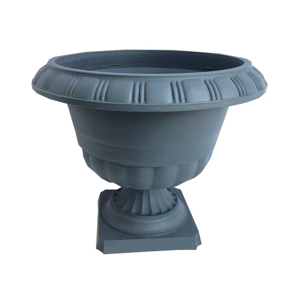 Görög virágtál 28cm antracit - műanyag