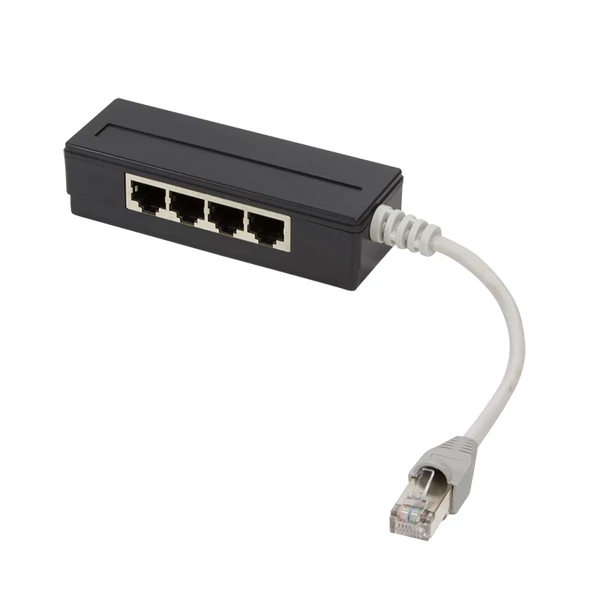 LogiLink 5 Port passive RJ45 Splitter, shielded, with 15 cm cable