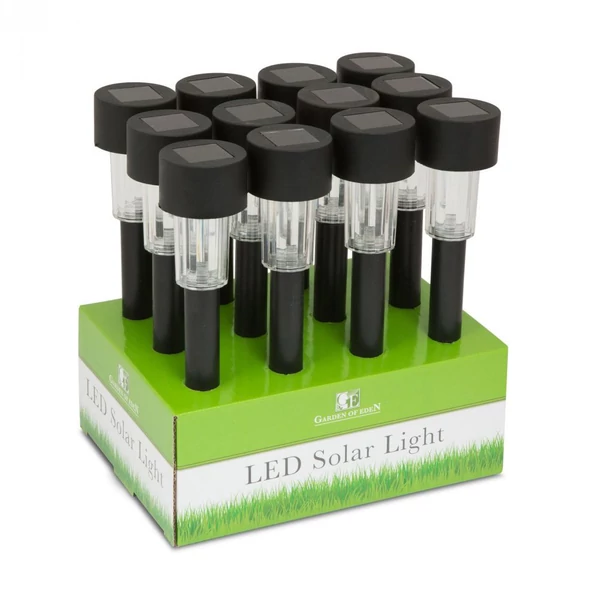 Szolárlámpa ledes hidegfehér 19cm 11701 Garden of eden