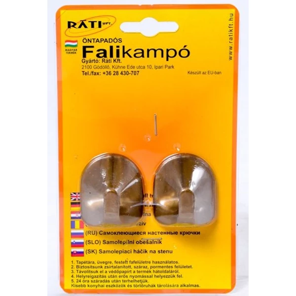 Öntapadós falikampó 2 db-os kiszerelésben 3896-9