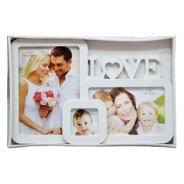 Fotókeret 3 db fényképpel Love felirattal 71173