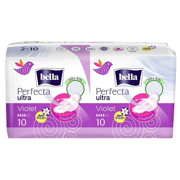 Bella egészségügyi betét perfecta violet 10+10db