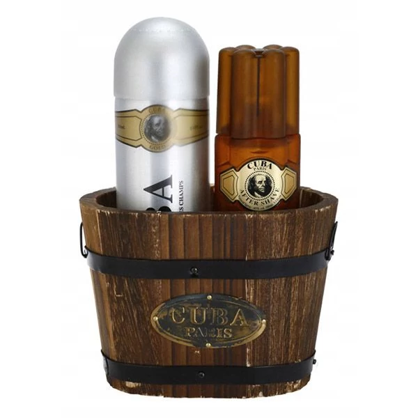Cuba férfi after shave (borotválkozás utáni arcszesz) + dezodor férfi ajándékcsomag dézsában