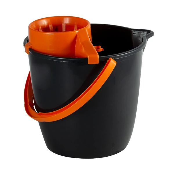 Fekete / színes felmosó vödör + csavaró 12L többféle változatban