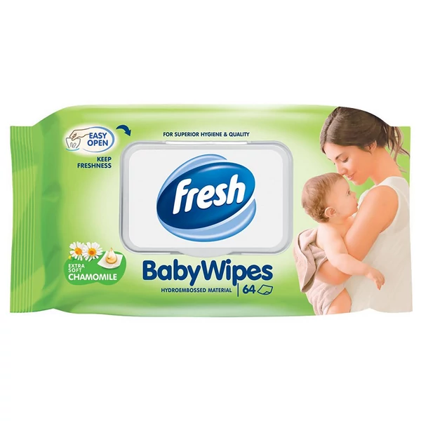 Fresh kamillás baba törlőkendő 64db