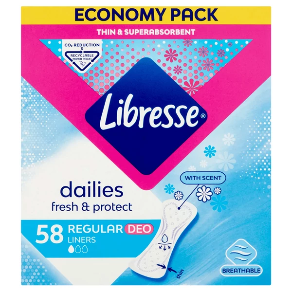 Libresse Normal Duo Fresh tisztasági betét 58db