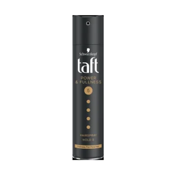 Taft hajlakk power&fullnes mega strong 5 fekete-arany 250ml
